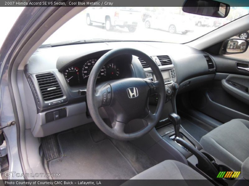 Cool Blue Metallic / Gray 2007 Honda Accord SE V6 Sedan