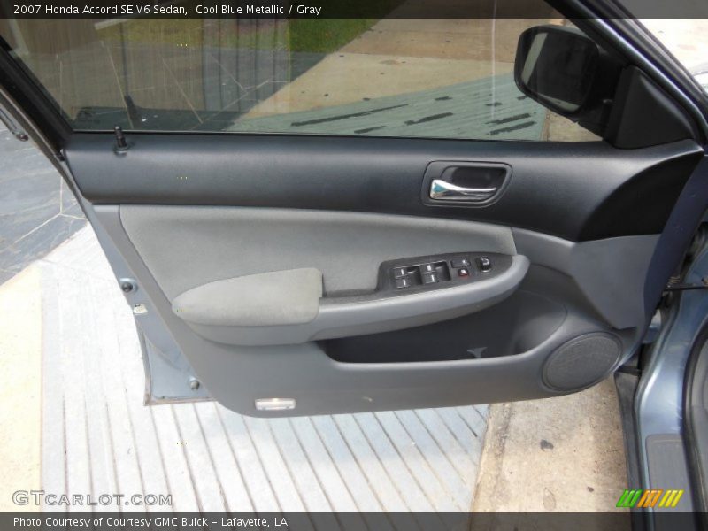 Cool Blue Metallic / Gray 2007 Honda Accord SE V6 Sedan