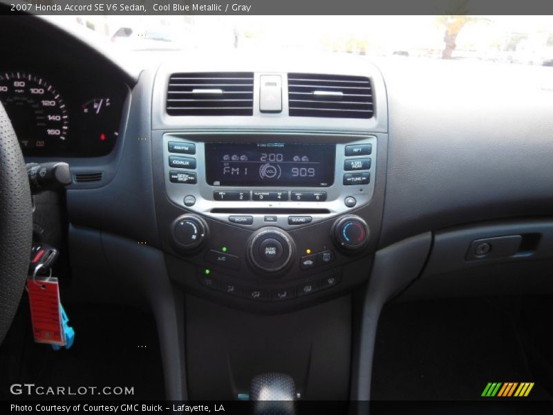 Cool Blue Metallic / Gray 2007 Honda Accord SE V6 Sedan