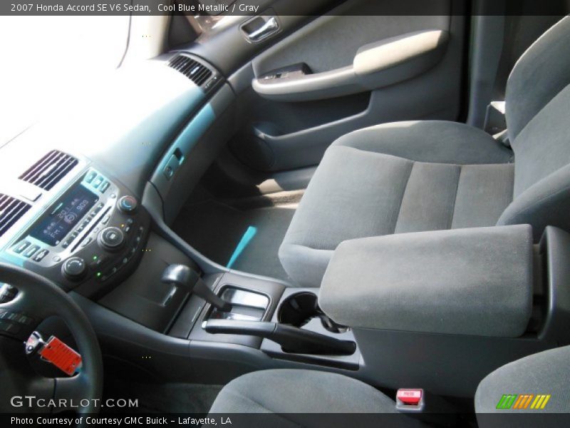 Cool Blue Metallic / Gray 2007 Honda Accord SE V6 Sedan