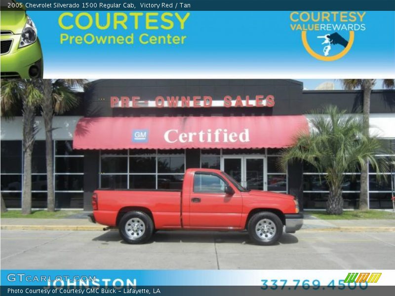 Victory Red / Tan 2005 Chevrolet Silverado 1500 Regular Cab