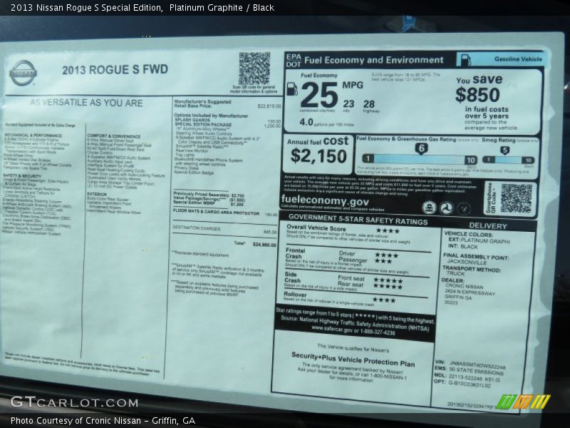 Platinum Graphite / Black 2013 Nissan Rogue S Special Edition