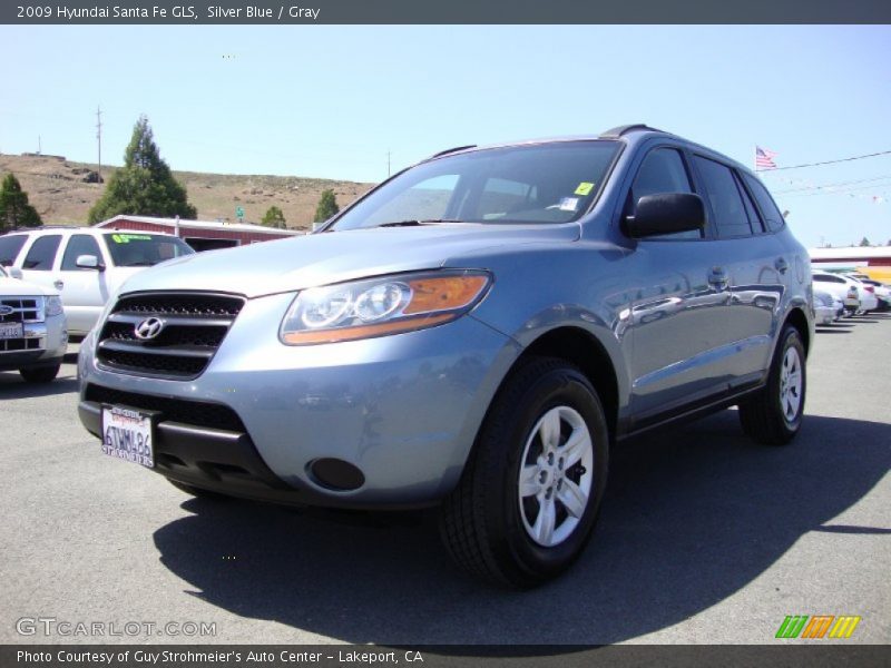 Silver Blue / Gray 2009 Hyundai Santa Fe GLS