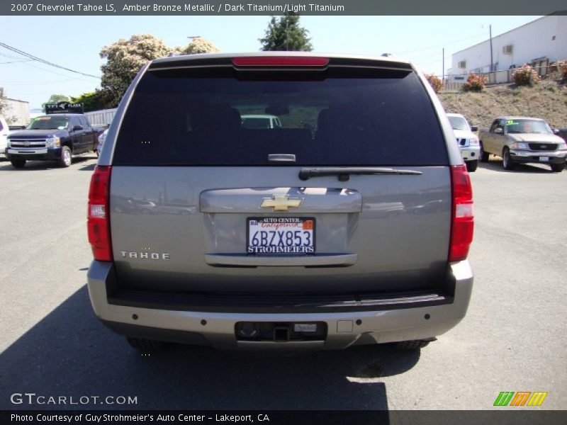 Amber Bronze Metallic / Dark Titanium/Light Titanium 2007 Chevrolet Tahoe LS