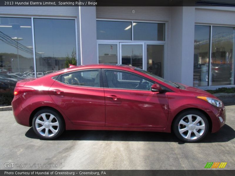 Sparkling Ruby / Beige 2013 Hyundai Elantra Limited