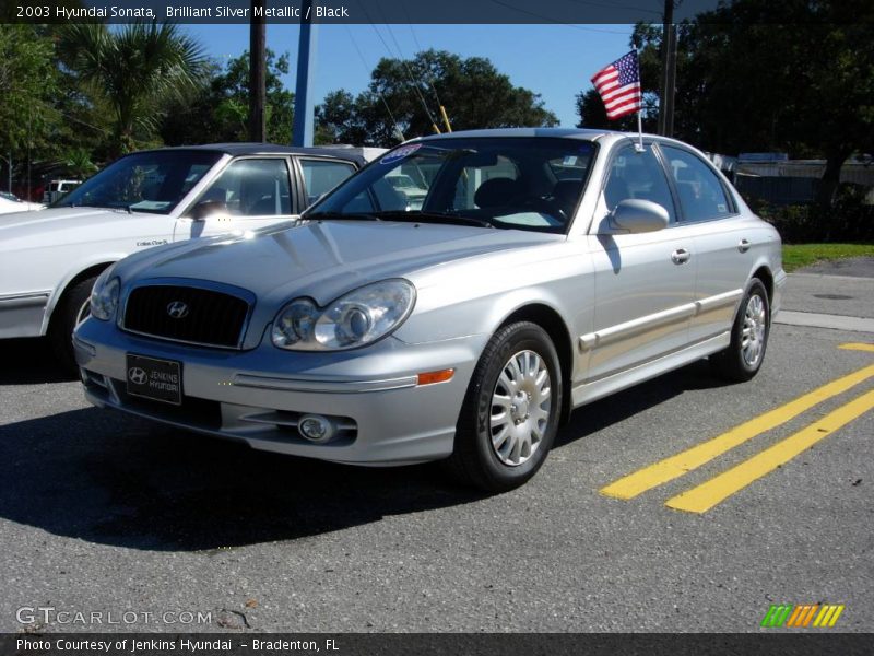 Brilliant Silver Metallic / Black 2003 Hyundai Sonata