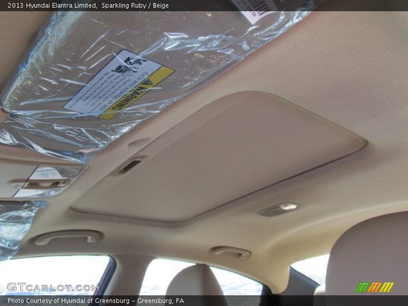 Sparkling Ruby / Beige 2013 Hyundai Elantra Limited