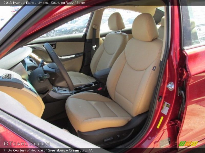 Sparkling Ruby / Beige 2013 Hyundai Elantra Limited