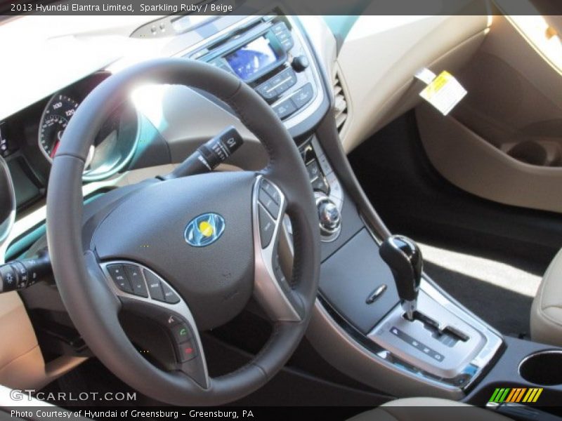Sparkling Ruby / Beige 2013 Hyundai Elantra Limited