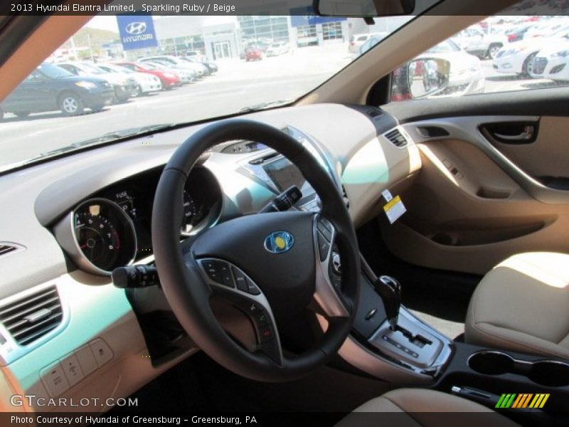Sparkling Ruby / Beige 2013 Hyundai Elantra Limited