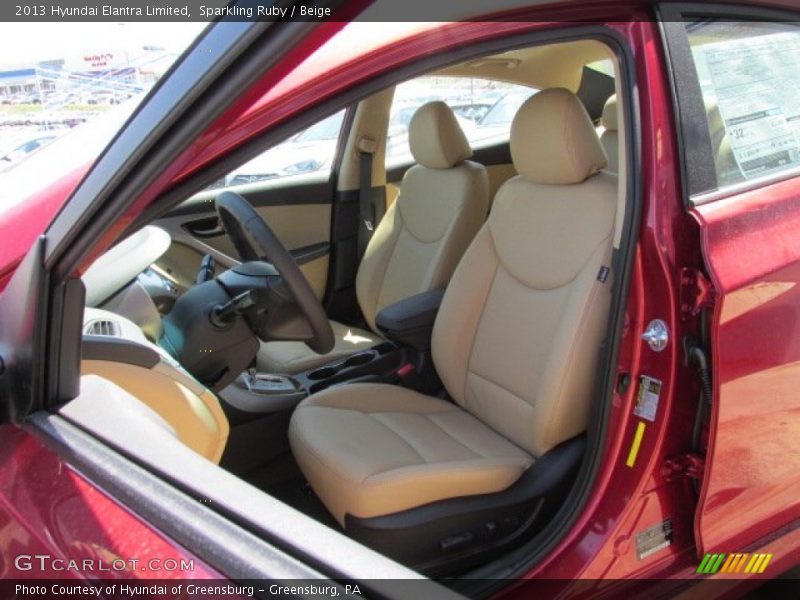 Sparkling Ruby / Beige 2013 Hyundai Elantra Limited