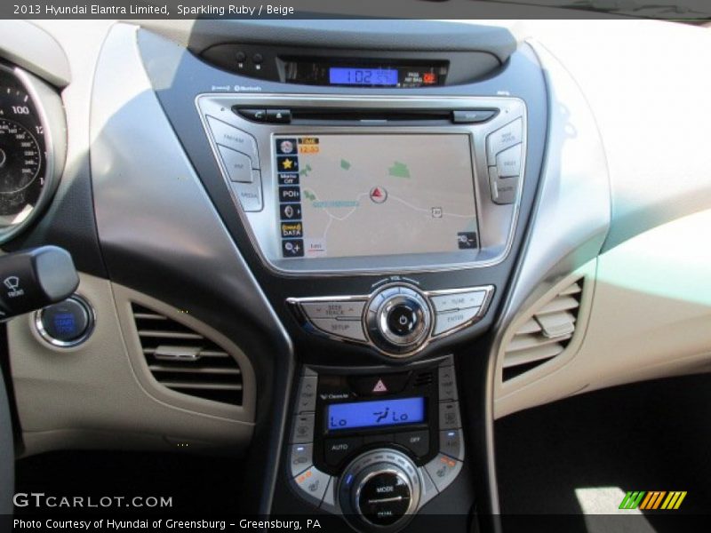 Sparkling Ruby / Beige 2013 Hyundai Elantra Limited