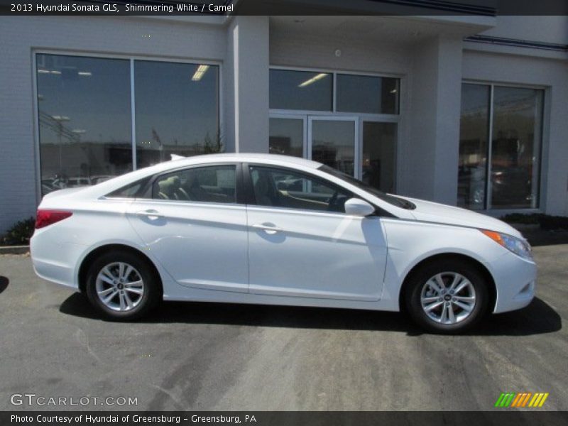 Shimmering White / Camel 2013 Hyundai Sonata GLS