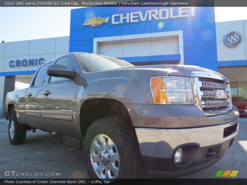 Mocha Steel Metallic / Very Dark Cashmere/Light Cashmere 2013 GMC Sierra 2500HD SLT Crew Cab