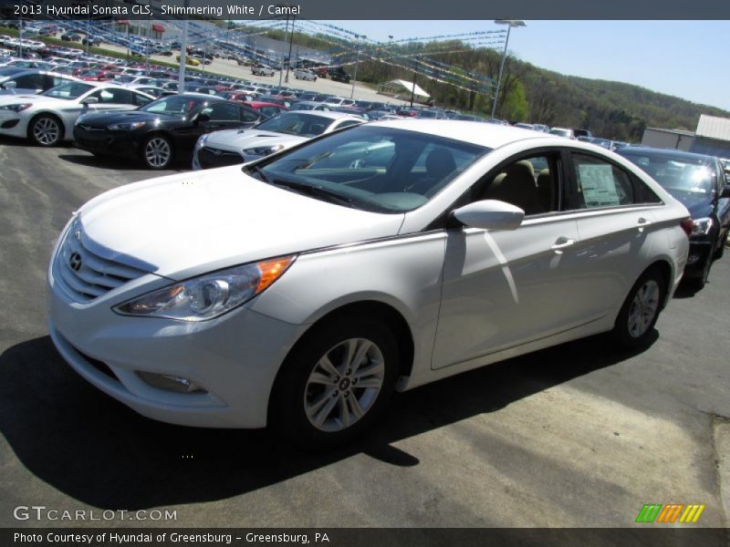 Shimmering White / Camel 2013 Hyundai Sonata GLS