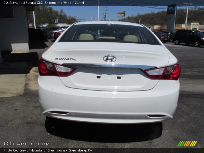 Shimmering White / Camel 2013 Hyundai Sonata GLS