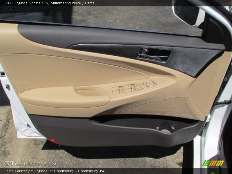 Shimmering White / Camel 2013 Hyundai Sonata GLS