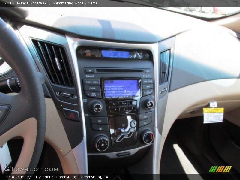 Shimmering White / Camel 2013 Hyundai Sonata GLS