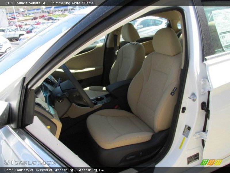 Shimmering White / Camel 2013 Hyundai Sonata GLS