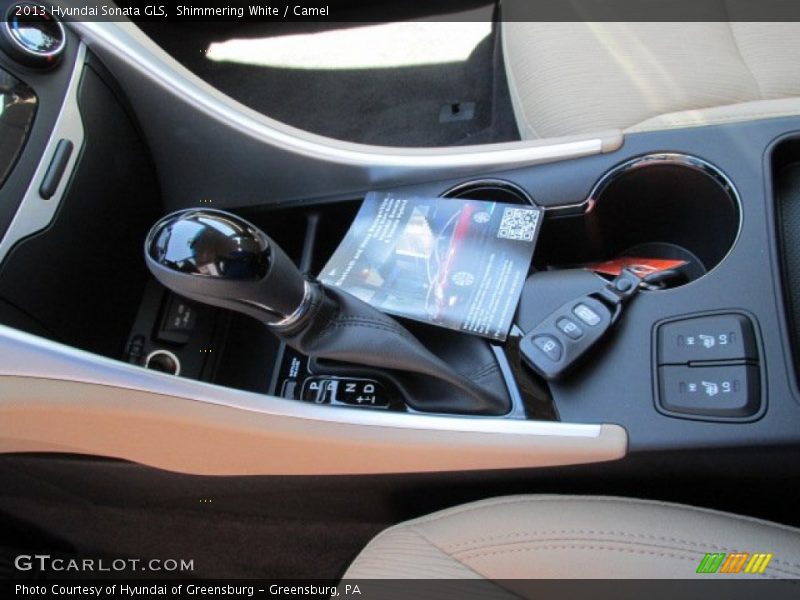 Shimmering White / Camel 2013 Hyundai Sonata GLS