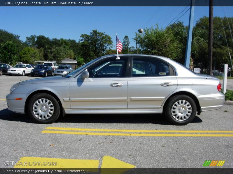 Brilliant Silver Metallic / Black 2003 Hyundai Sonata