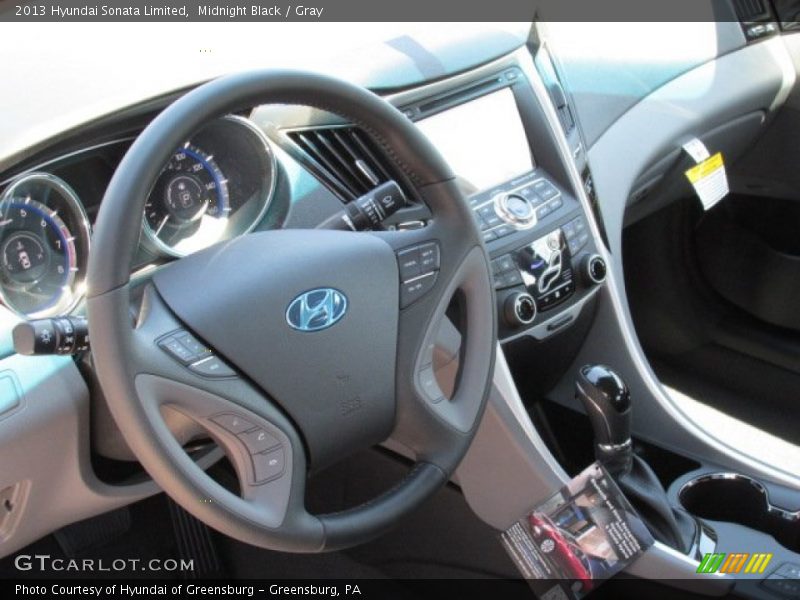 Midnight Black / Gray 2013 Hyundai Sonata Limited