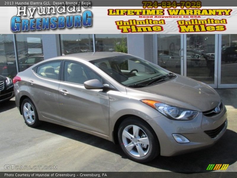 Desert Bronze / Beige 2013 Hyundai Elantra GLS