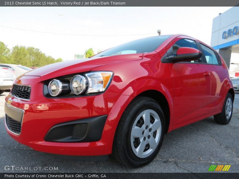 Victory Red / Jet Black/Dark Titanium 2013 Chevrolet Sonic LS Hatch