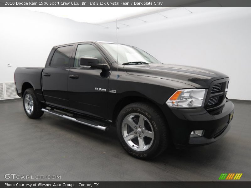 Brilliant Black Crystal Pearl / Dark Slate Gray 2010 Dodge Ram 1500 Sport Crew Cab