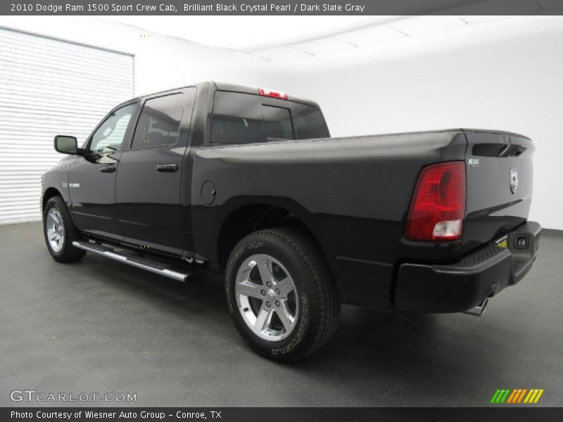 Brilliant Black Crystal Pearl / Dark Slate Gray 2010 Dodge Ram 1500 Sport Crew Cab