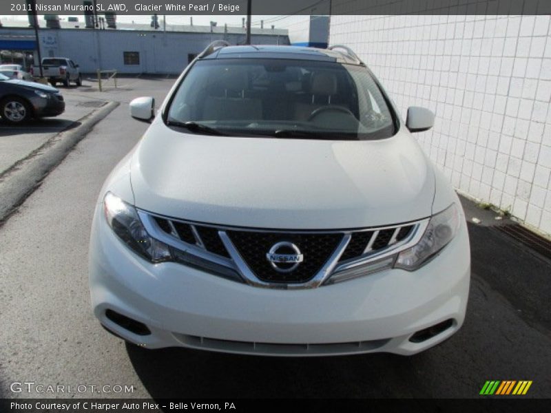 Glacier White Pearl / Beige 2011 Nissan Murano SL AWD