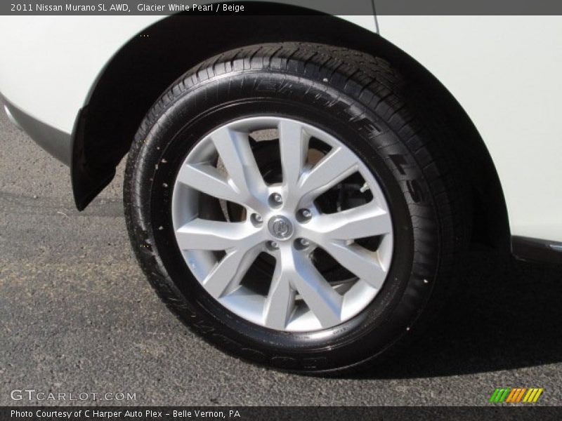 Glacier White Pearl / Beige 2011 Nissan Murano SL AWD