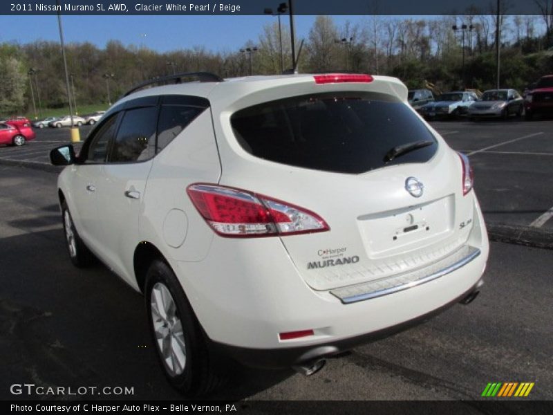 Glacier White Pearl / Beige 2011 Nissan Murano SL AWD