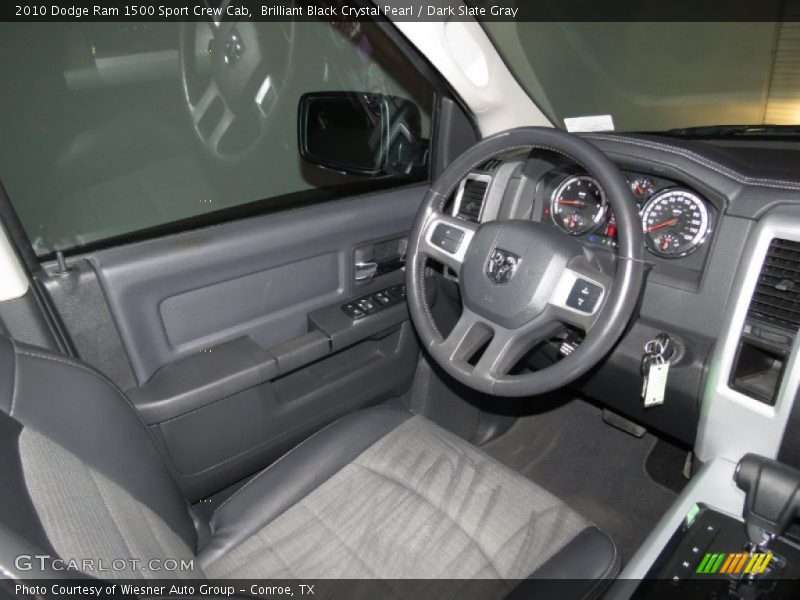 Brilliant Black Crystal Pearl / Dark Slate Gray 2010 Dodge Ram 1500 Sport Crew Cab