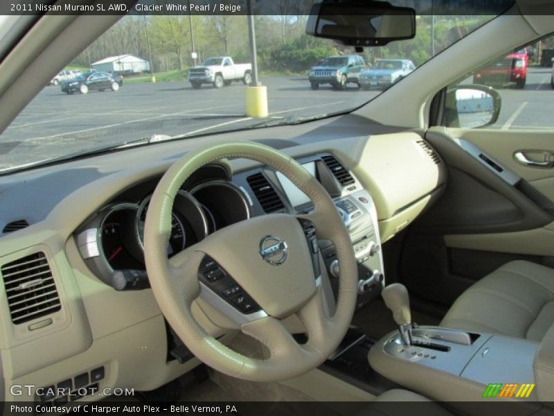 Glacier White Pearl / Beige 2011 Nissan Murano SL AWD