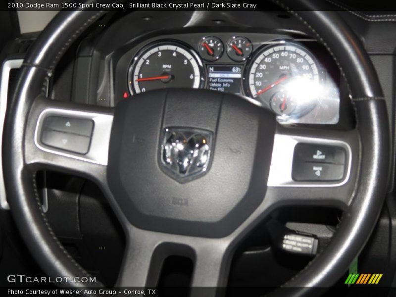 Brilliant Black Crystal Pearl / Dark Slate Gray 2010 Dodge Ram 1500 Sport Crew Cab