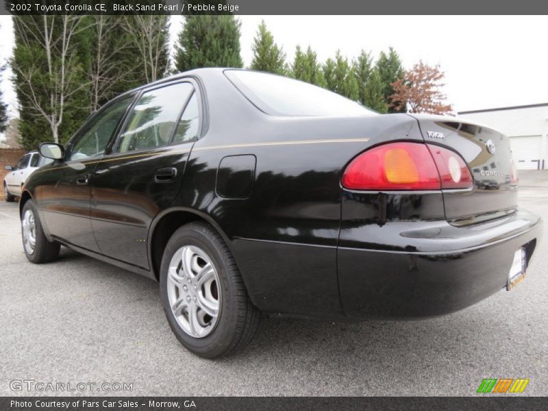 Black Sand Pearl / Pebble Beige 2002 Toyota Corolla CE