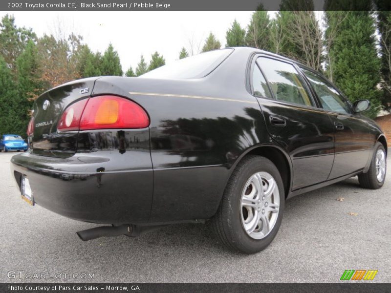 Black Sand Pearl / Pebble Beige 2002 Toyota Corolla CE