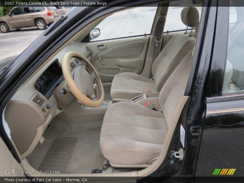 Black Sand Pearl / Pebble Beige 2002 Toyota Corolla CE