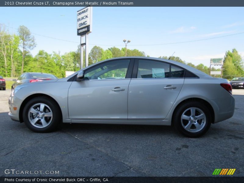 Champagne Silver Metallic / Medium Titanium 2013 Chevrolet Cruze LT