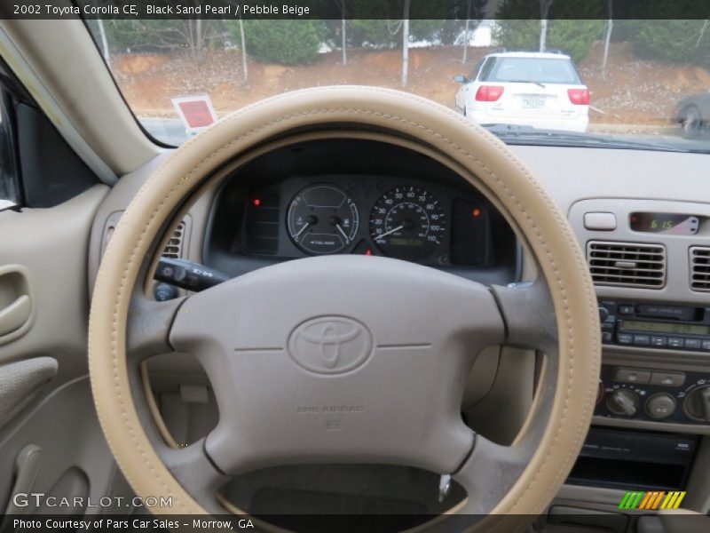 Black Sand Pearl / Pebble Beige 2002 Toyota Corolla CE