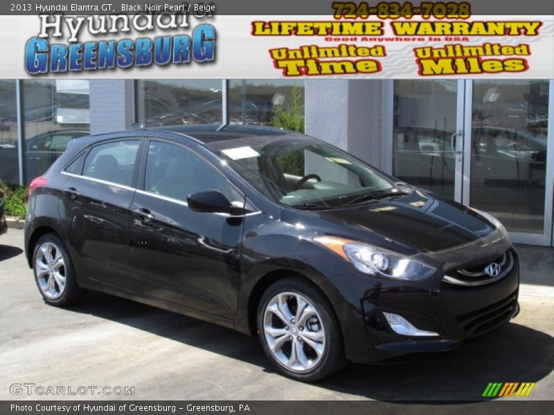 Black Noir Pearl / Beige 2013 Hyundai Elantra GT