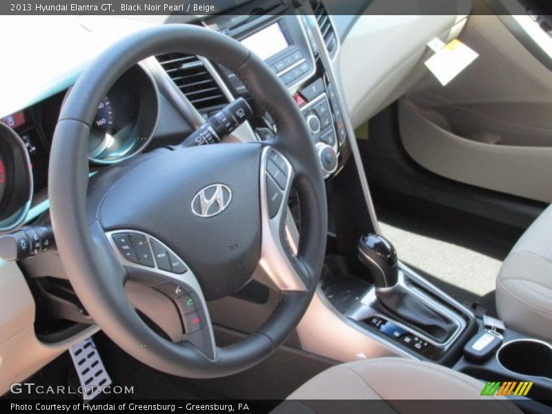 Black Noir Pearl / Beige 2013 Hyundai Elantra GT
