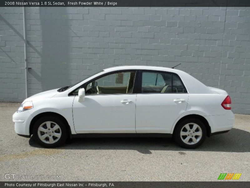 Fresh Powder White / Beige 2008 Nissan Versa 1.8 SL Sedan