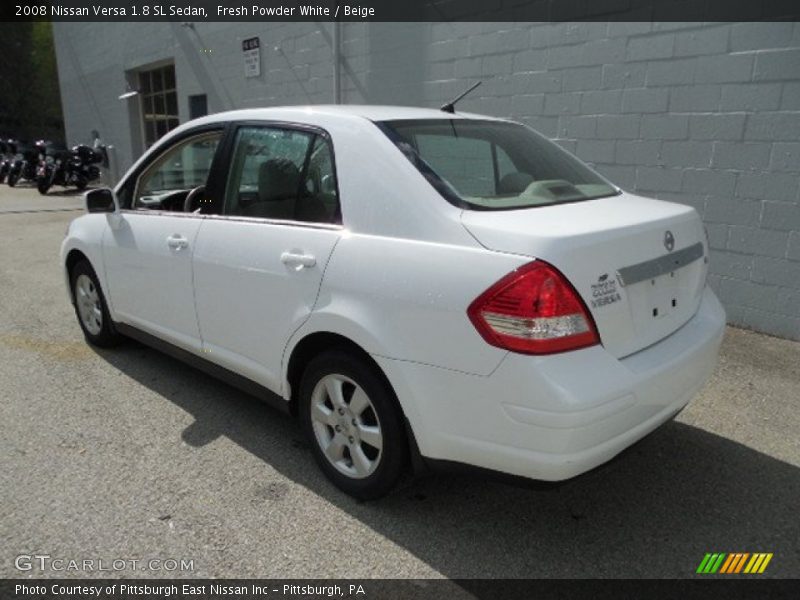 Fresh Powder White / Beige 2008 Nissan Versa 1.8 SL Sedan