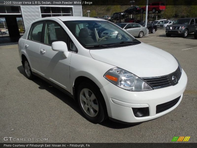 Fresh Powder White / Beige 2008 Nissan Versa 1.8 SL Sedan