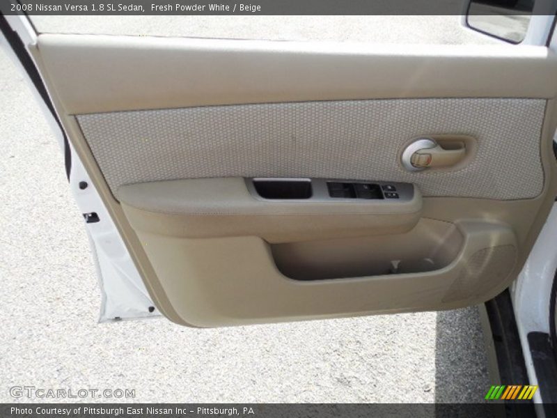 Fresh Powder White / Beige 2008 Nissan Versa 1.8 SL Sedan