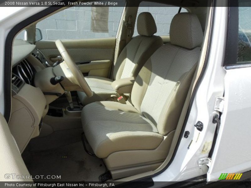 Fresh Powder White / Beige 2008 Nissan Versa 1.8 SL Sedan