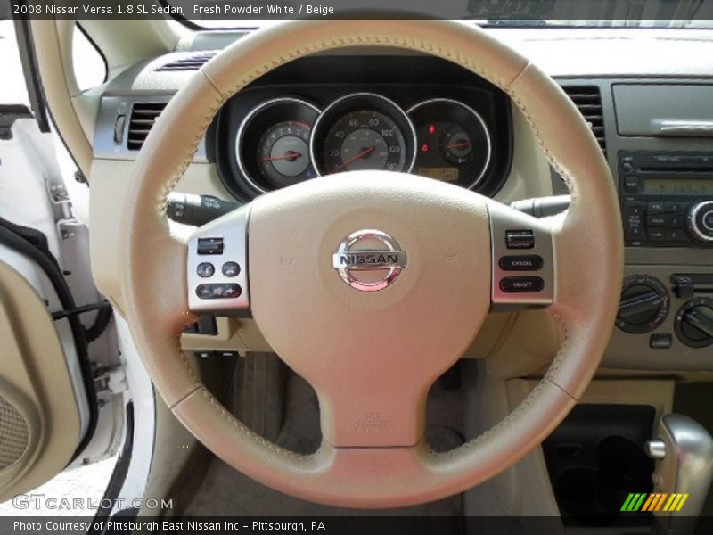 Fresh Powder White / Beige 2008 Nissan Versa 1.8 SL Sedan
