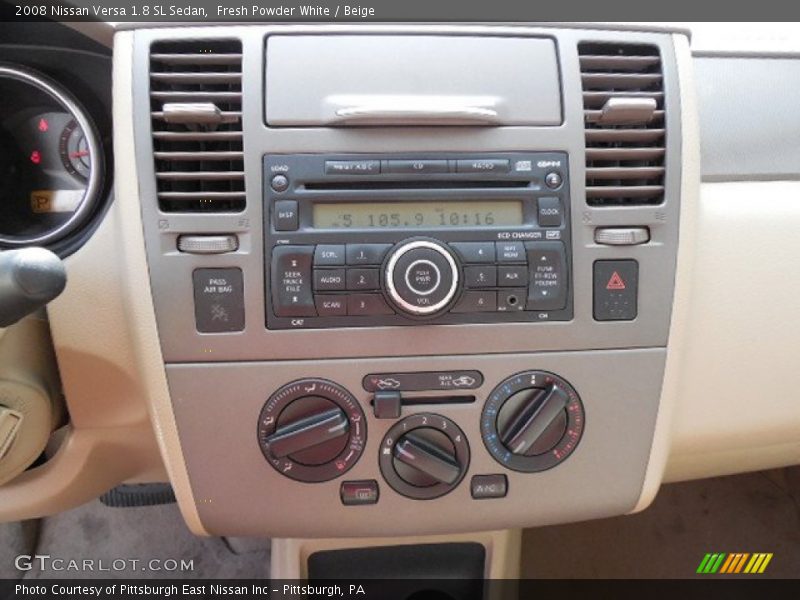 Fresh Powder White / Beige 2008 Nissan Versa 1.8 SL Sedan